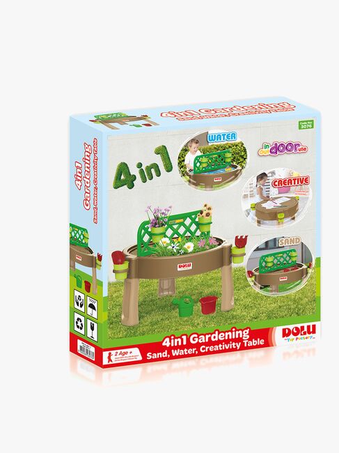Dolu Gardening, Sand, Water, Creativity 4-in-1 Spieltisch, Braun