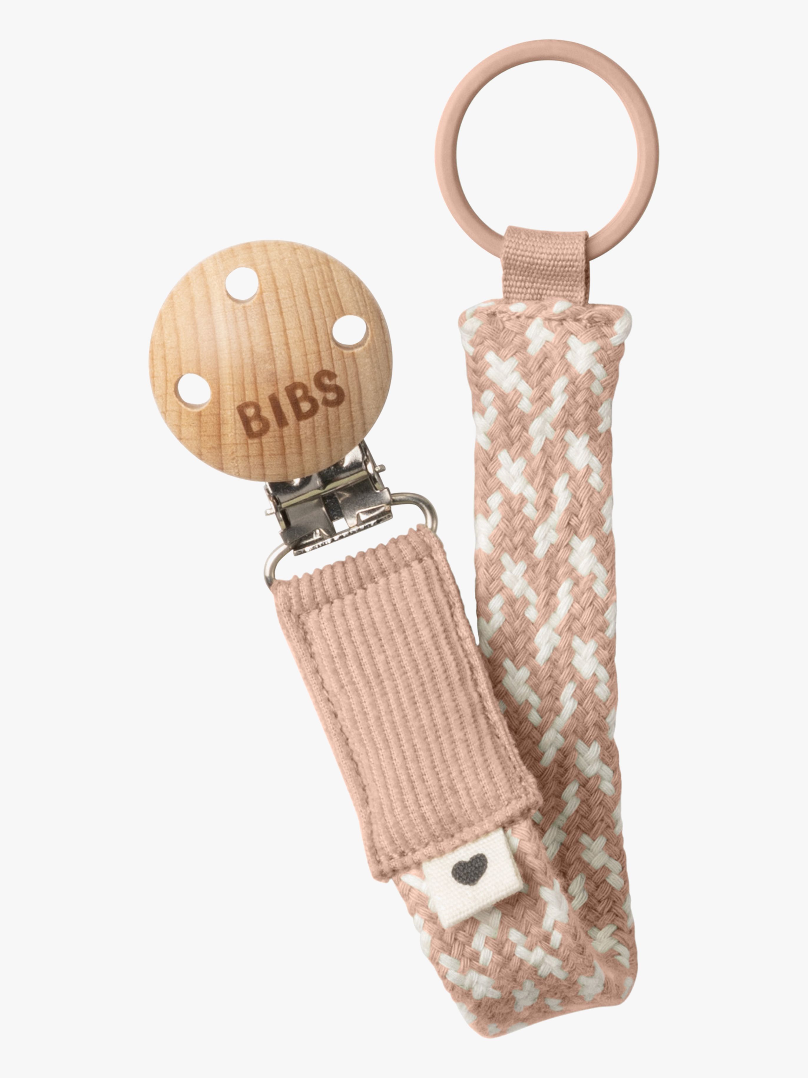 BIBS Schnullerhalter Pacifier Braid, Blush/Ivory