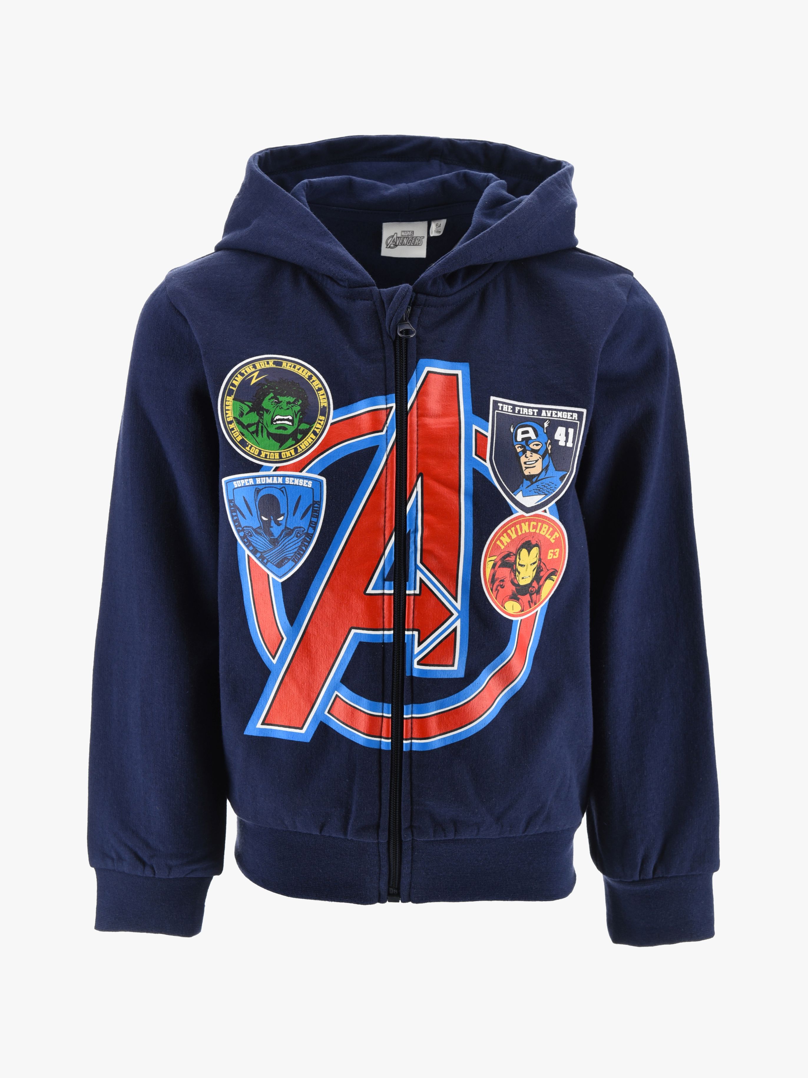 Marvel Avengers Zip Hoodie, Marineblau, 104-110