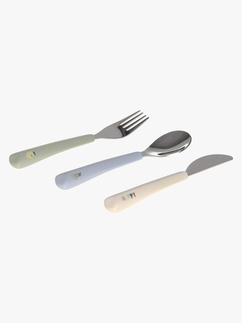 Lässig Besteck mit Silikongriff 3er-Pack, Happy Fruit Lemon