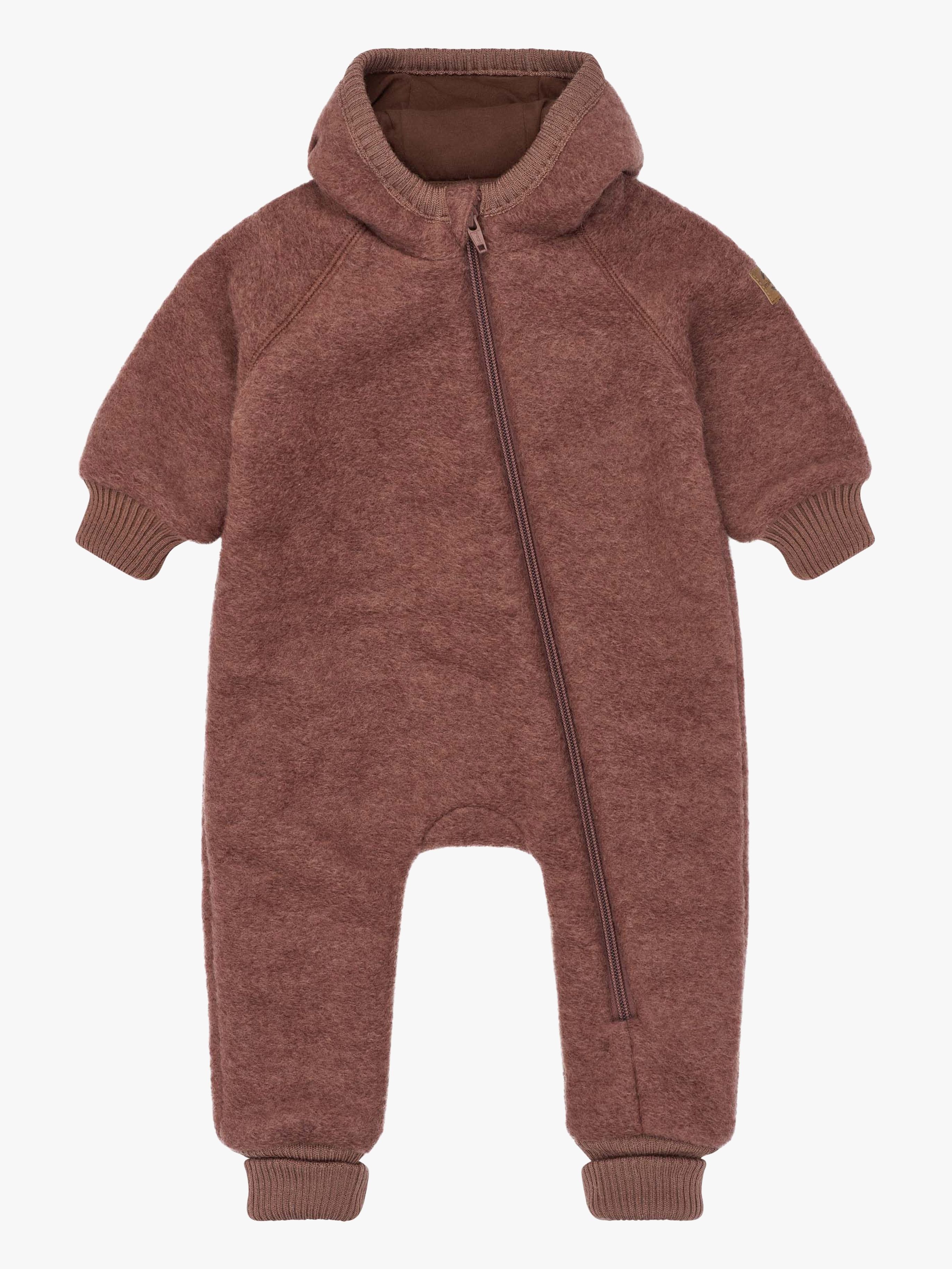 Mikk-Line Airwool Woll-Overall mit Ohren, Burlwood, 62