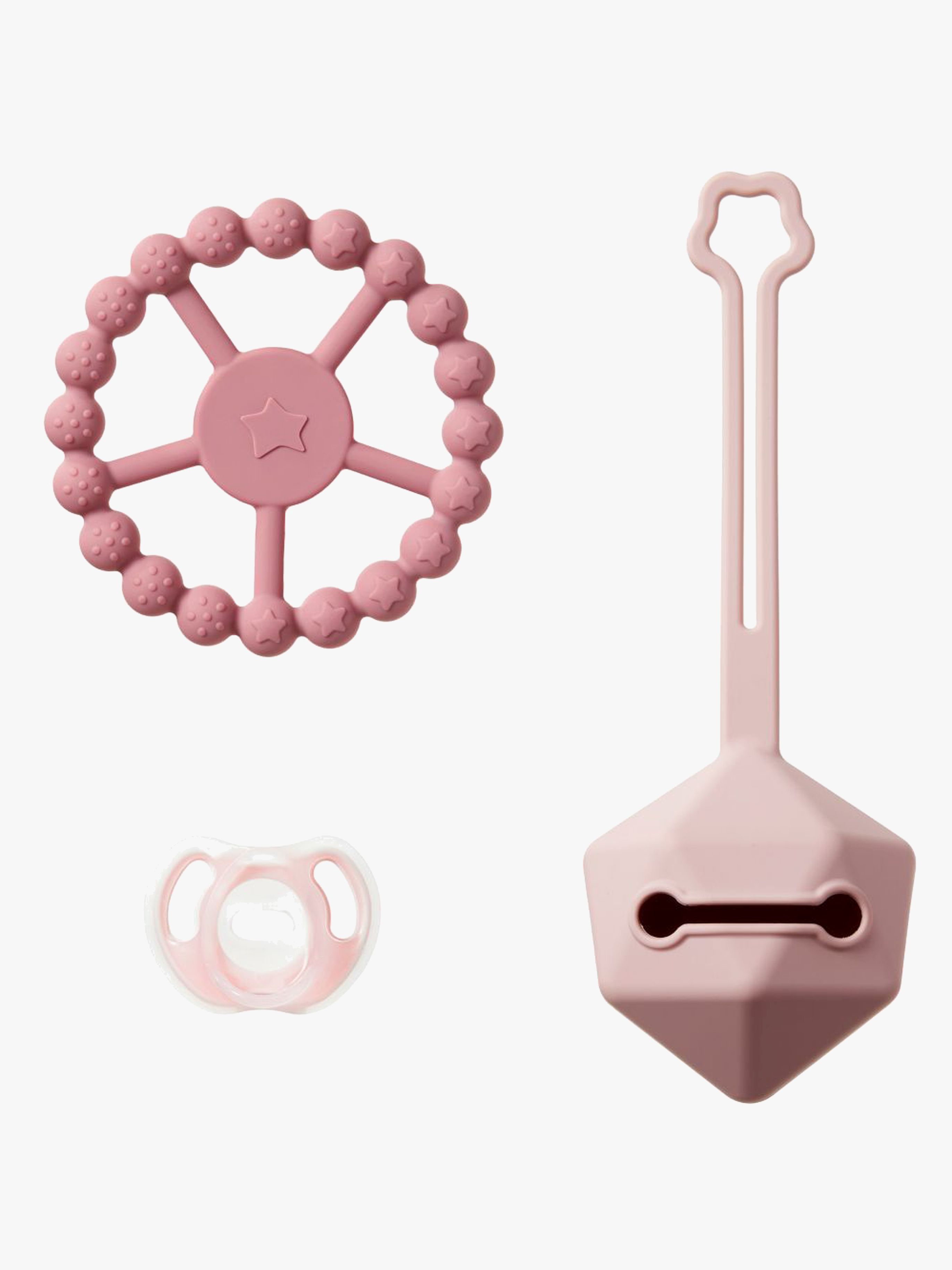 Tommee Tippee Schnuller &  Beißring Geschenkset Silikon, Rosa
