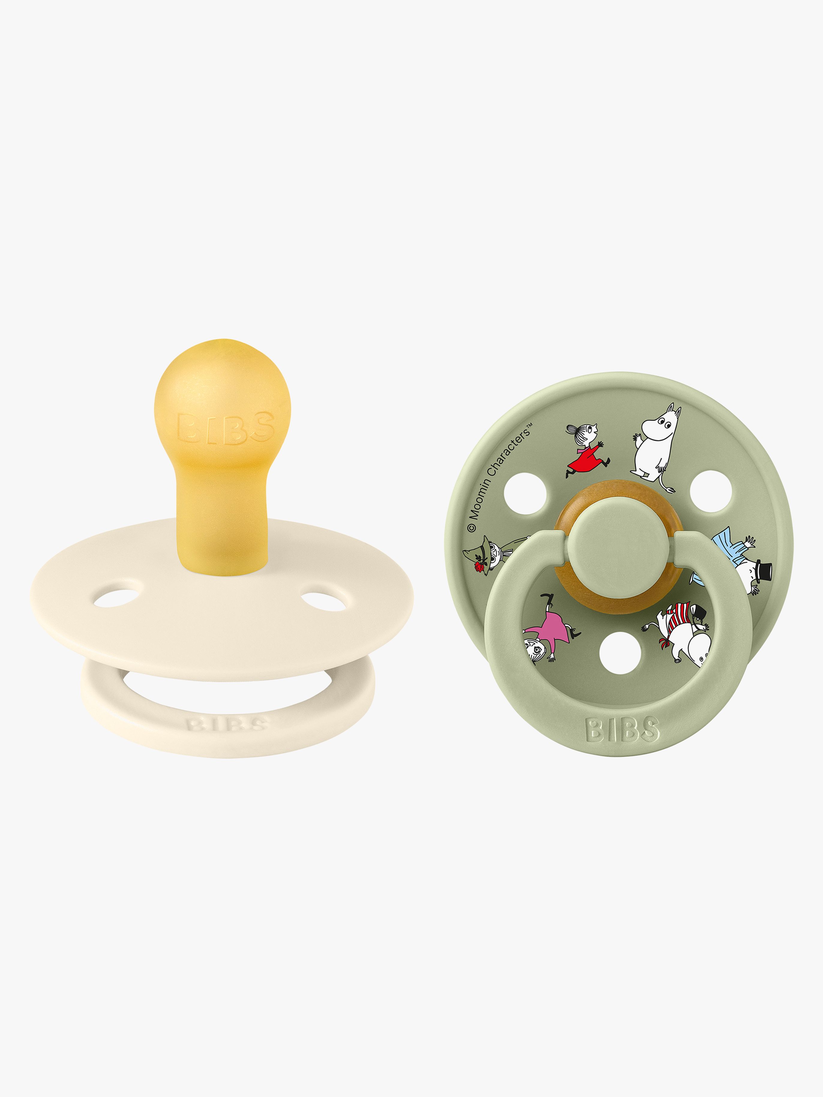 x Moomin Colour Friends Schnuller 2er-Pack Latex Größe 1, Ivory