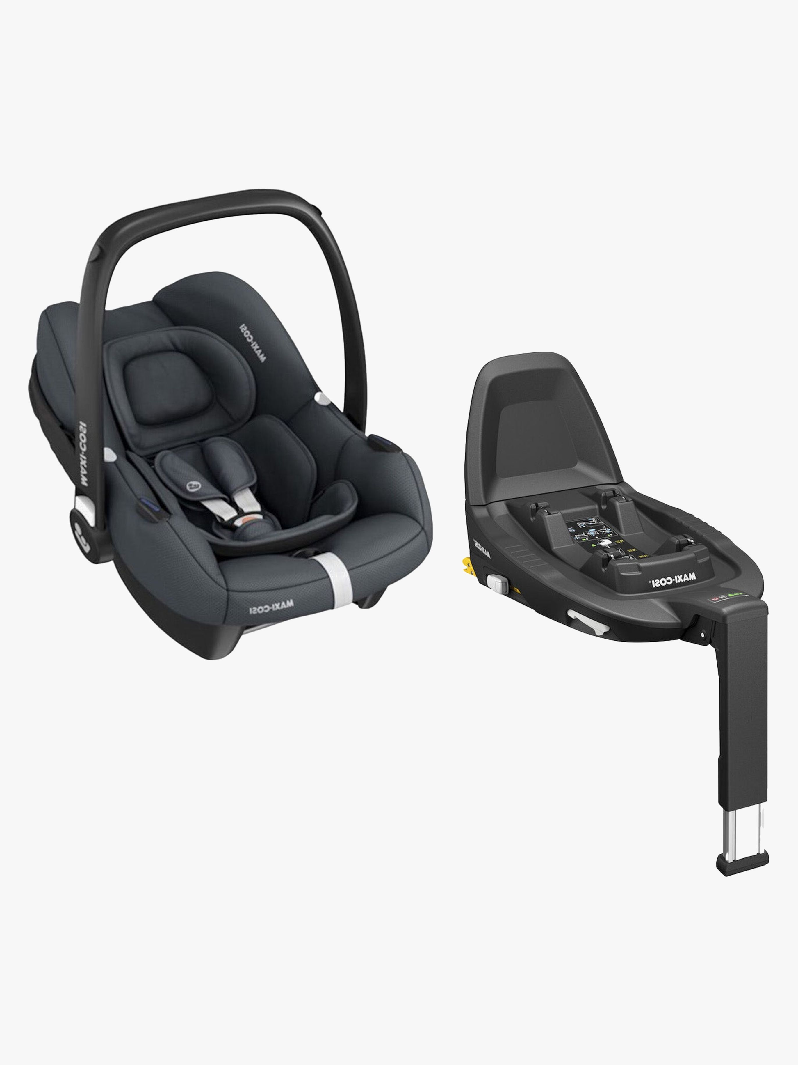 Maxi-Cosi Cabriofix I-Size Babyschale inkl. FamilyFix 3 Basis, Essential Graphite