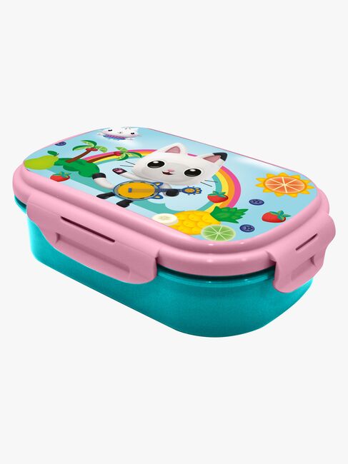 Gabby's Dollhouse Brotdose mit Besteck, Blau/Pink