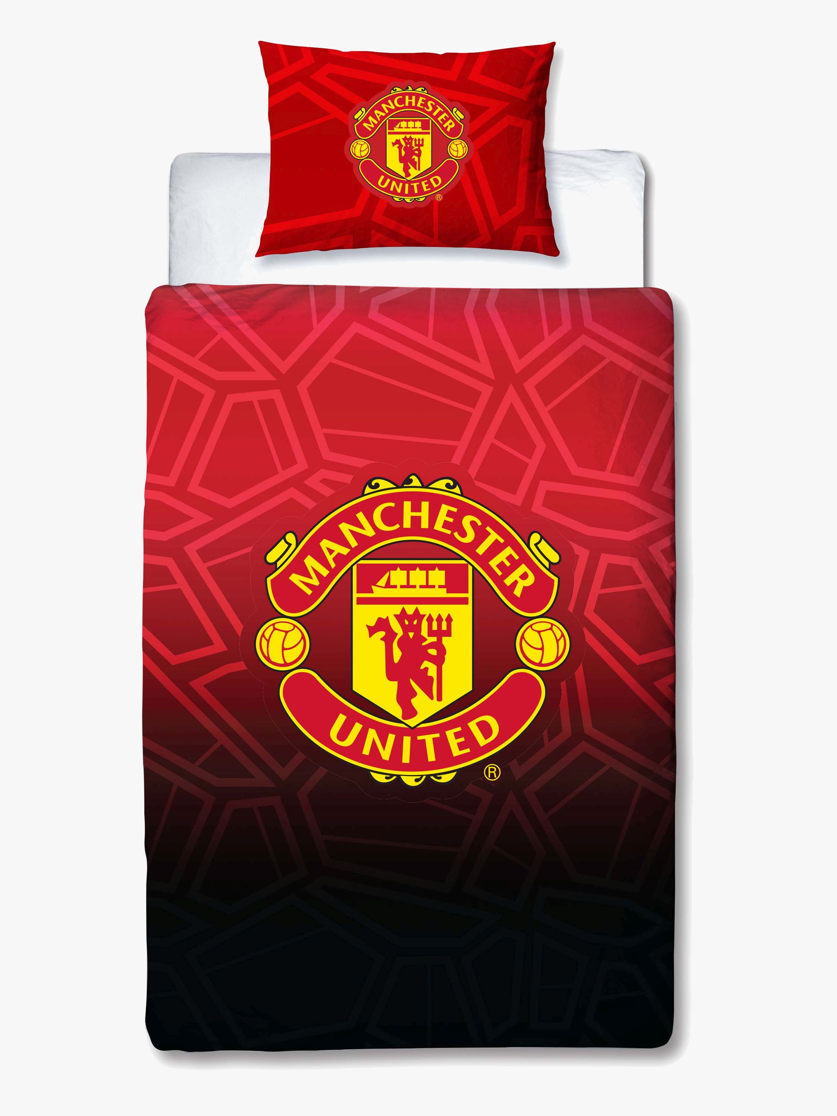 Manchester United Bettwäsche 150x210 cm, Schwarz/Rot