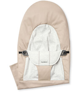 BabyBjörn Balance Soft Stoffsitz für Babywippe Cotton/Jersey, Beige/Grau