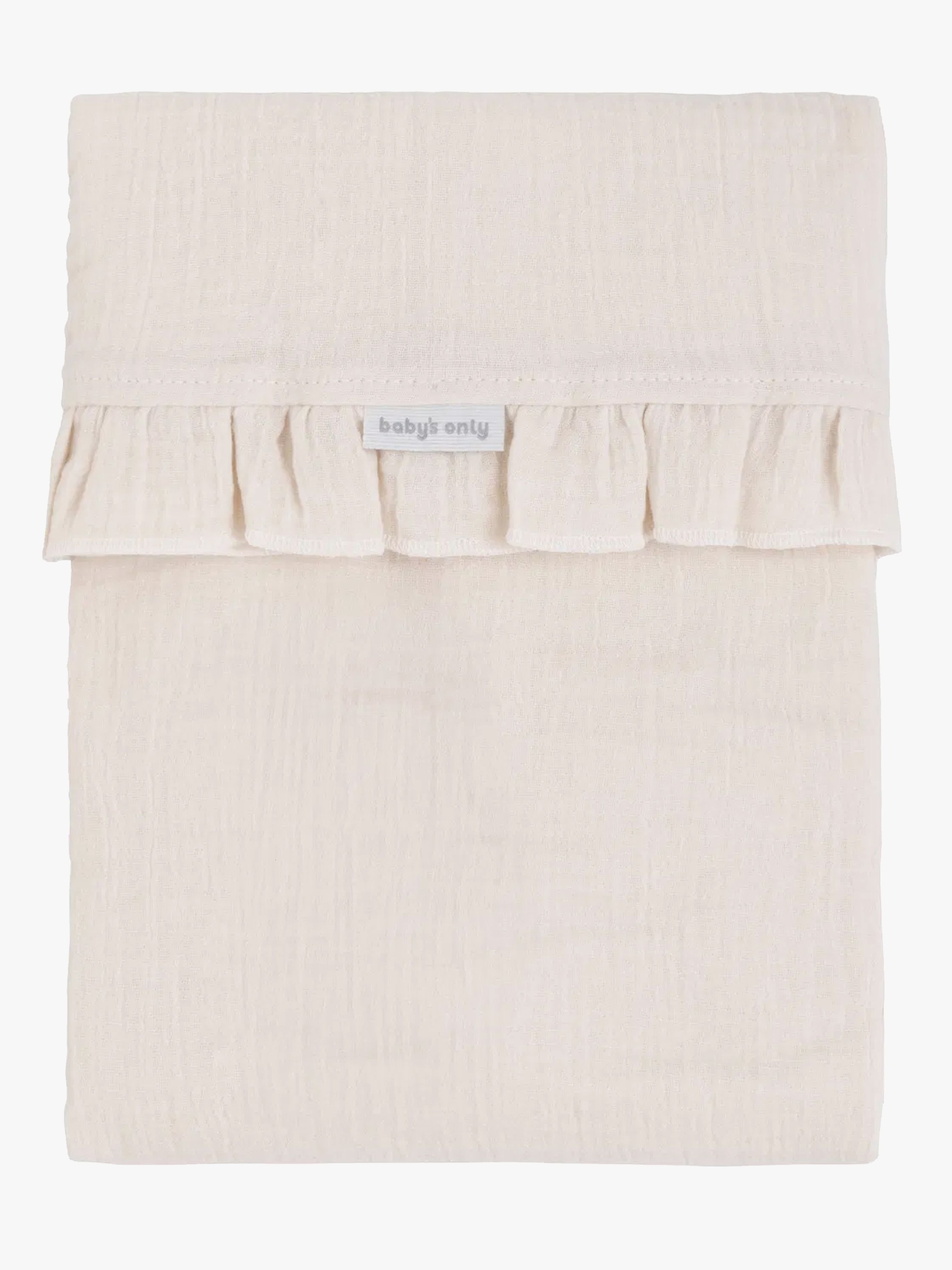 CALM Babybett-Laken mit Rüschen 120x150 cm, Warm Linen