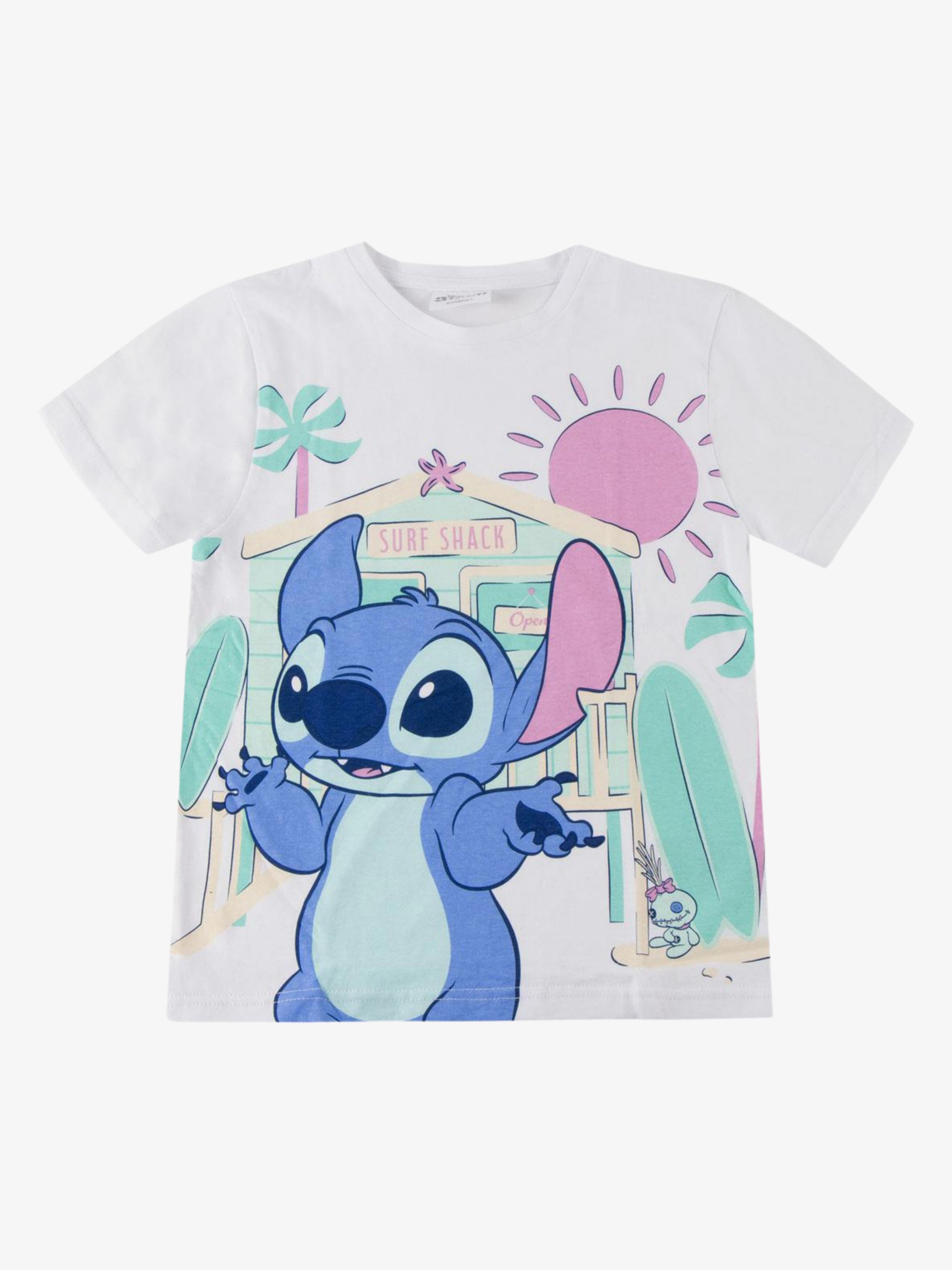 Disney Stitch T-Shirt, Weiß, 140-146