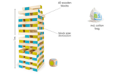 BS Toys Riesenturm Holzblock