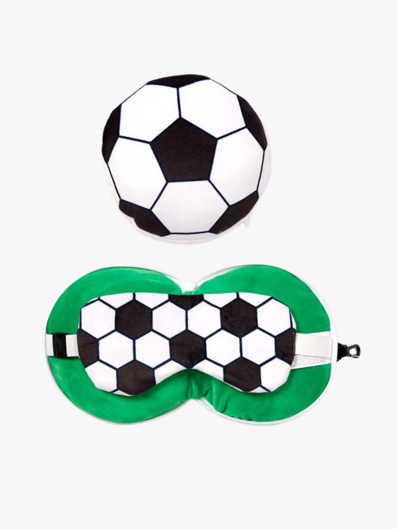 Relaxeazzz Plush Reisekissen & Schlafmaske, Football