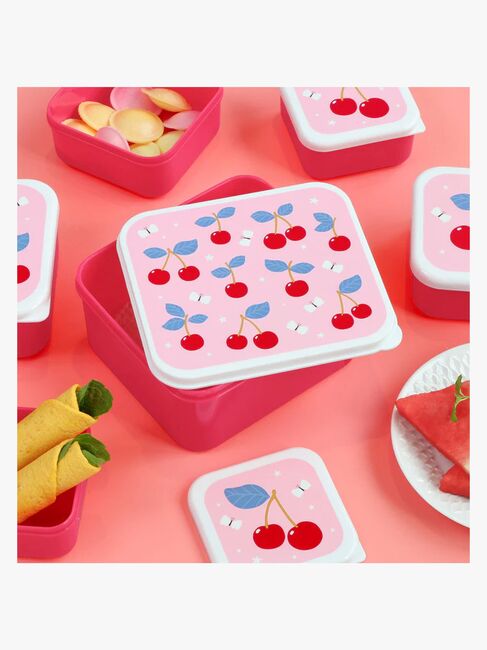 A Little Lovely Company Lunchbox-Set, Kirschen