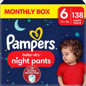 Pampers Baby Dry Night Pants Windeln Größe 6 15+ kg 138er-Pack
