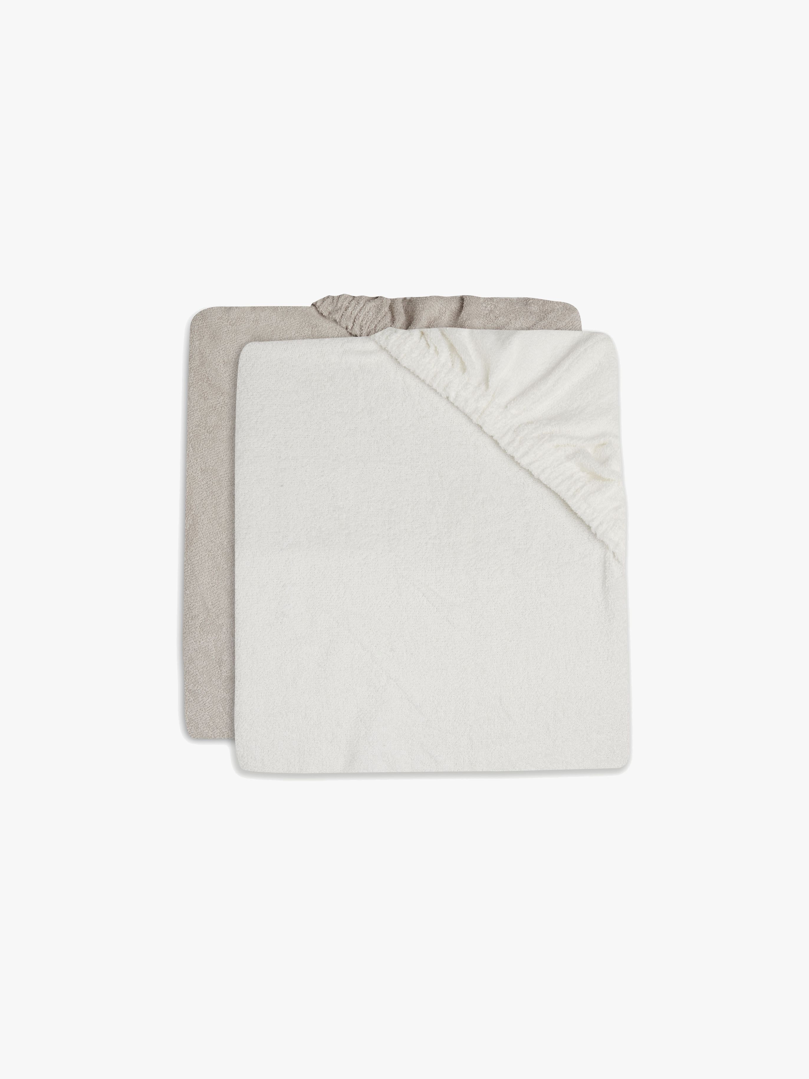 Jollein Wickelauflagenbezüge 50x70 Cm 2er-Pack, Ivory/Nougat