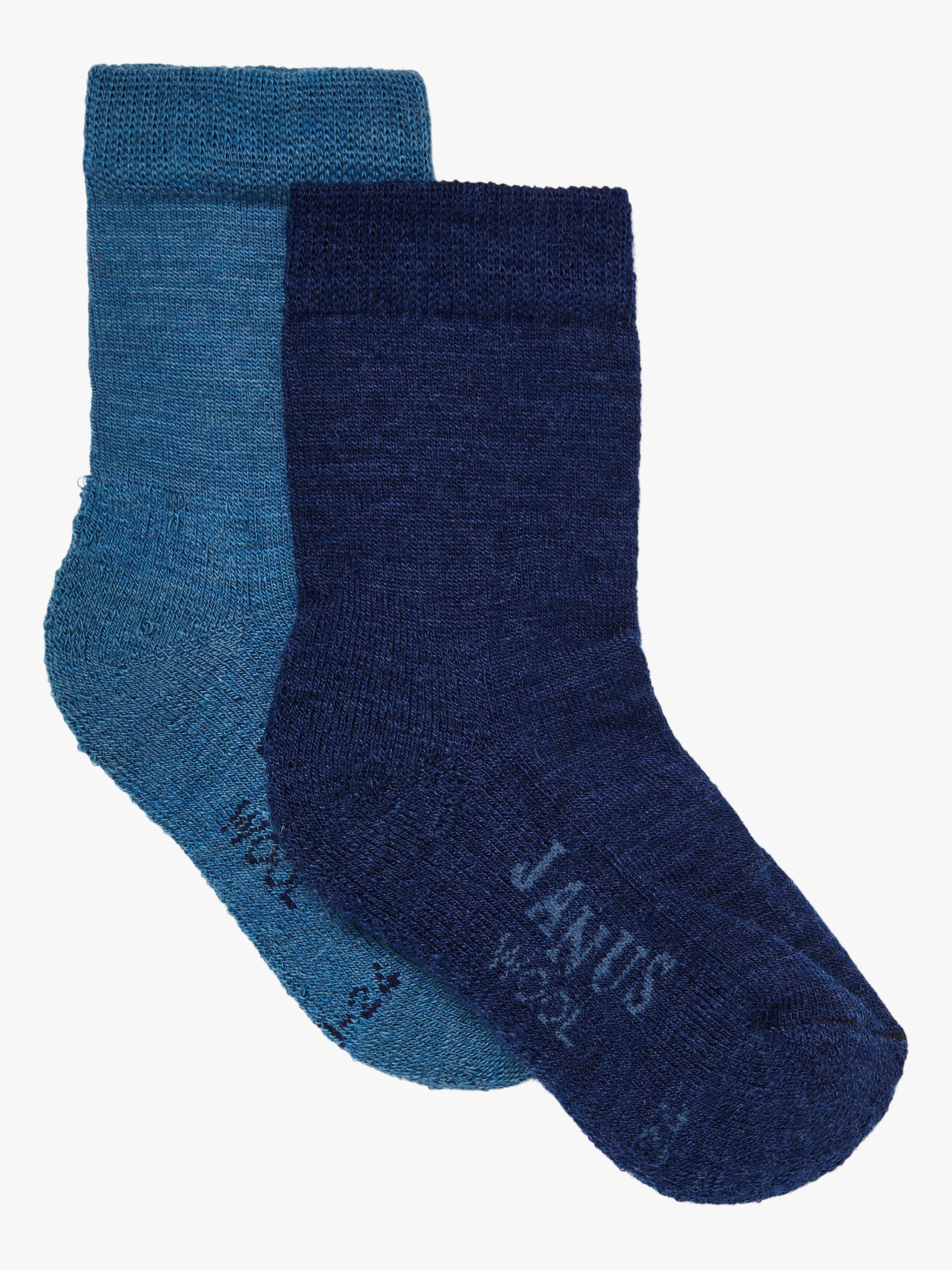 Janus Wollsocken Merinomix 2er-Pack, Hellblau, 16-19