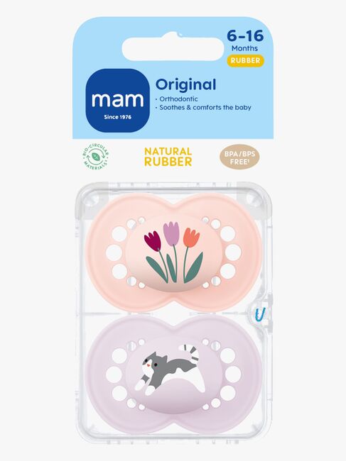 MAM Original Latex Schnuller 2er-Pack 6-16m, Rosa