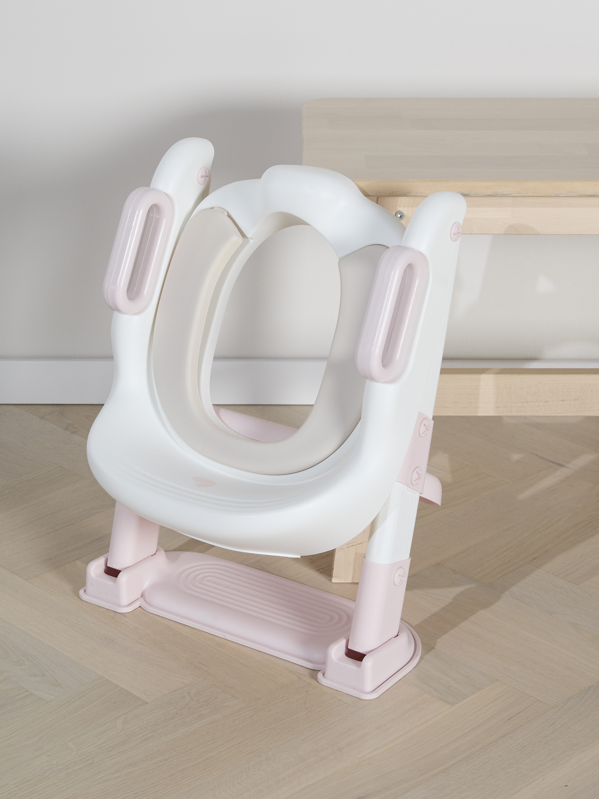 Beemoo CARE Assist Toilettensitz mit Leiter, Pink