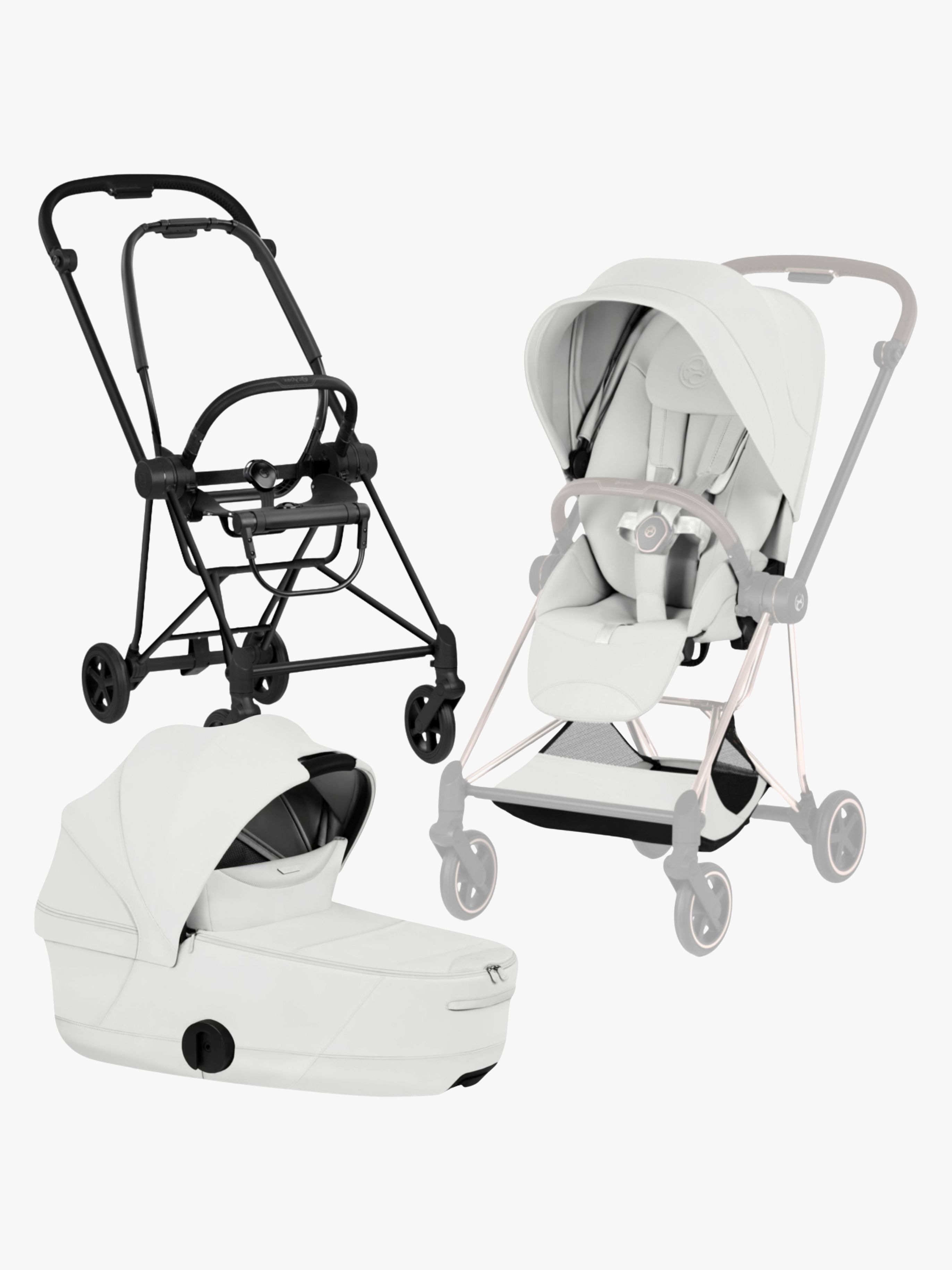 Cybex Mios Style Kombikinderwagen, Matt Black/Off White