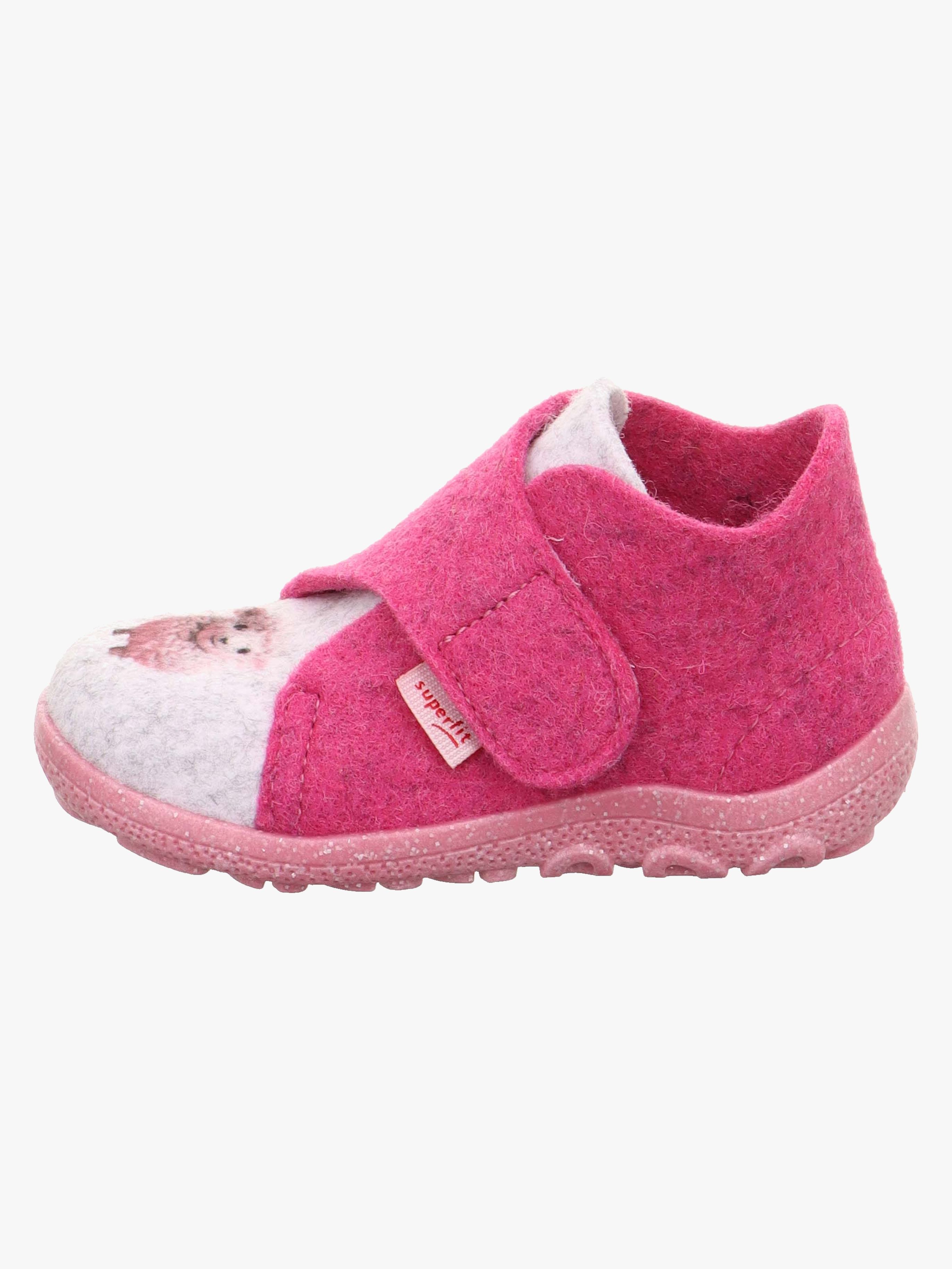 Superfit Happy Octi Hausschuhe, Rosa/Grau, 28