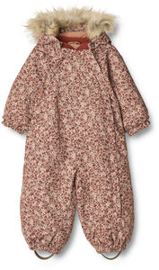Wheat Nickie Overall, Rose Dust Flowers