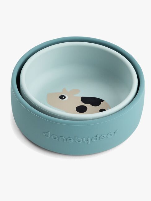 Done By Deer Dotti Silikon Schüssel 2er-Pack, Blue
