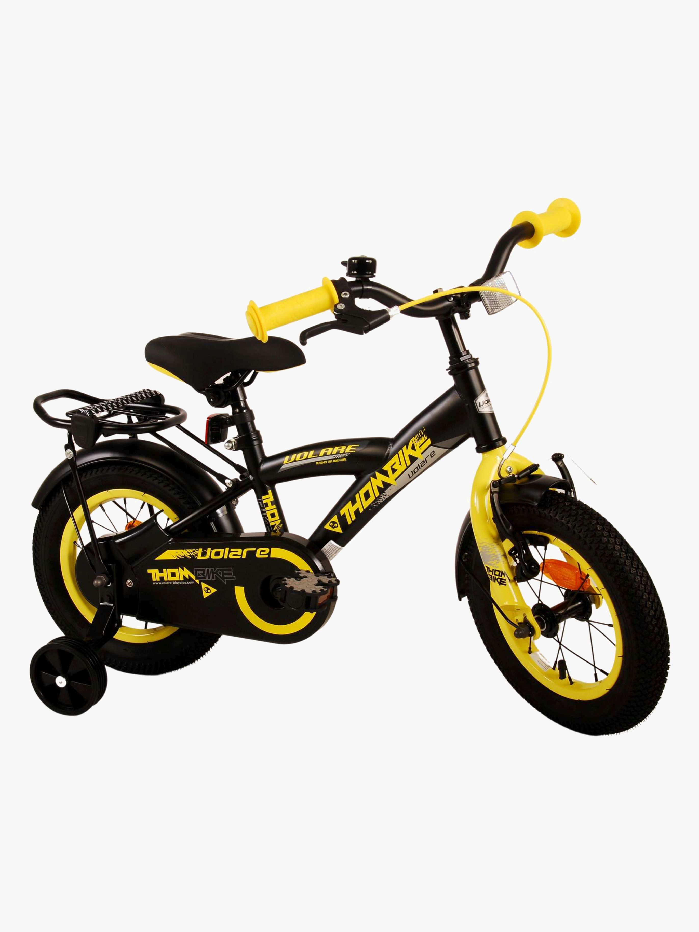 Volare Thombike Kinderfahrrad 12 Zoll, Schwarz/Gelb
