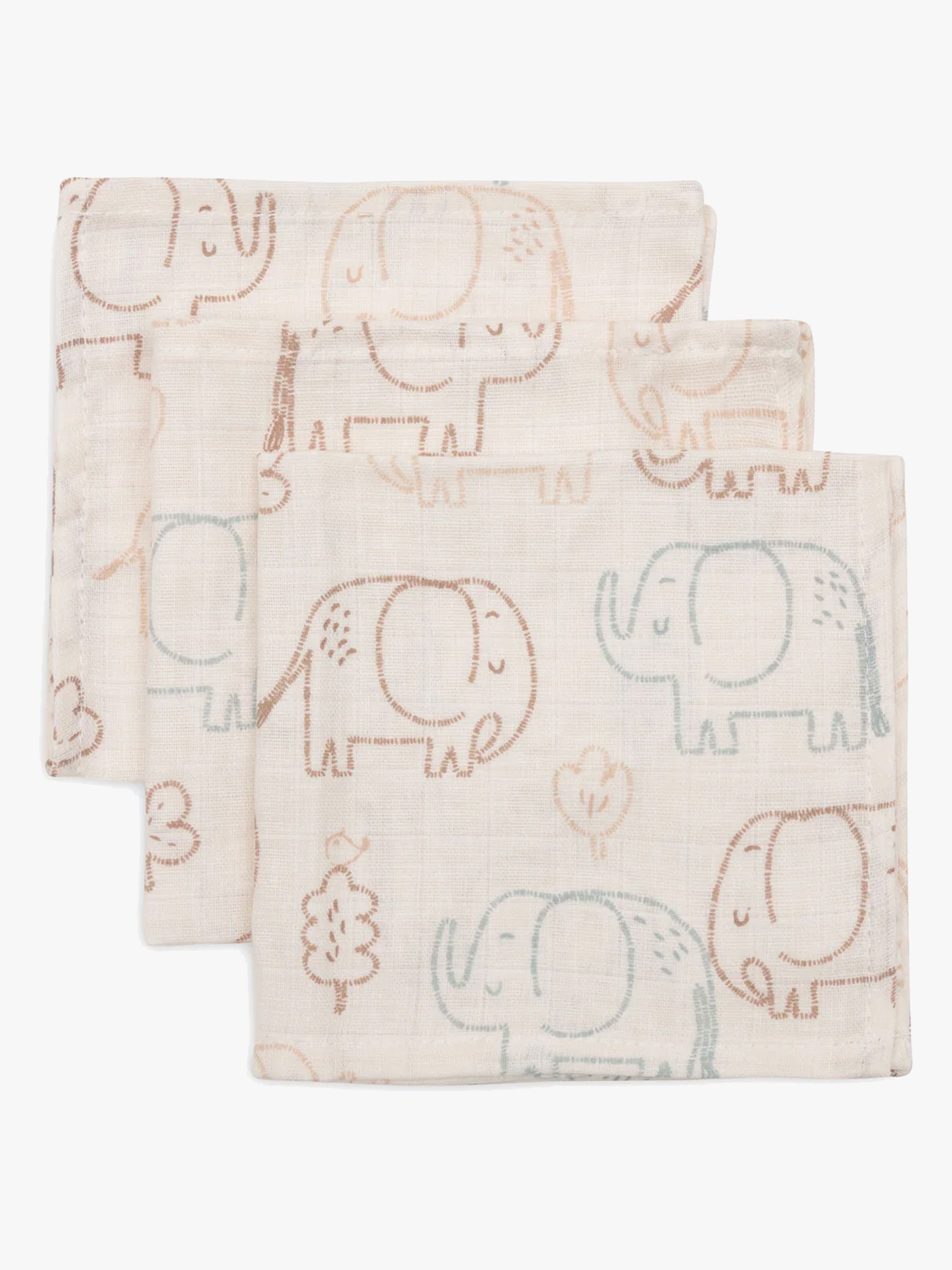 Waschlappen 3er-Pack, Elephant Tales