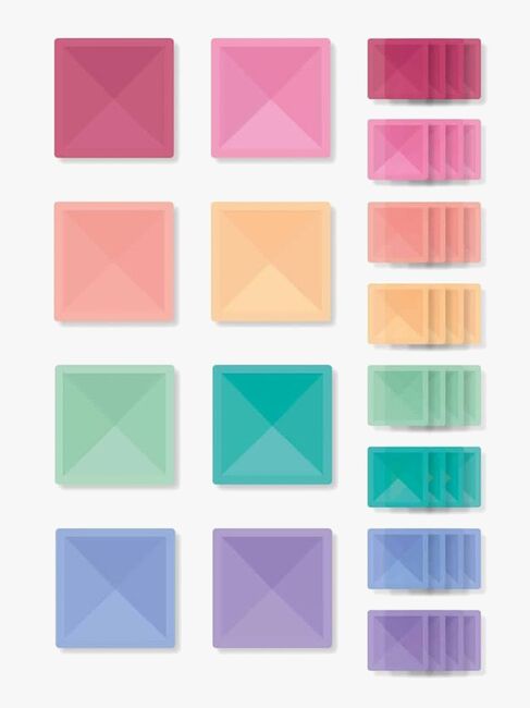 Connetix Magnetischer Bauteil Pastel Square 40 Teile