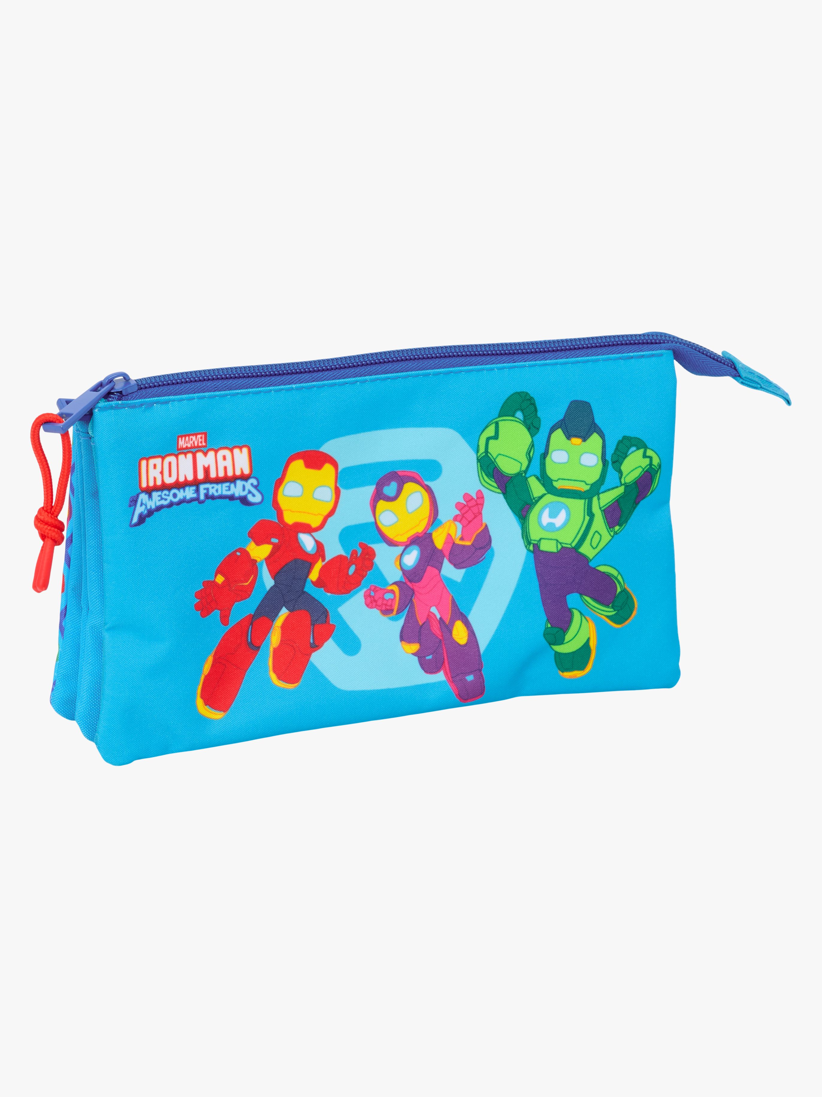 Marvel Iron Man Dreifach-Federmäppchen, Blau