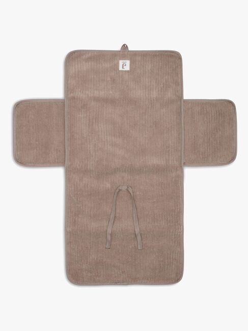 Jollein Cloudy Rib Wickelunterlage mit Aufbewahrungstaschen, Milky Coffee