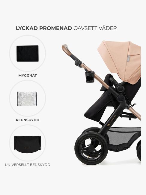 Kinderkraft MOOV 2 Air 3-in-1 Kombikinderwagen, Sand Beige