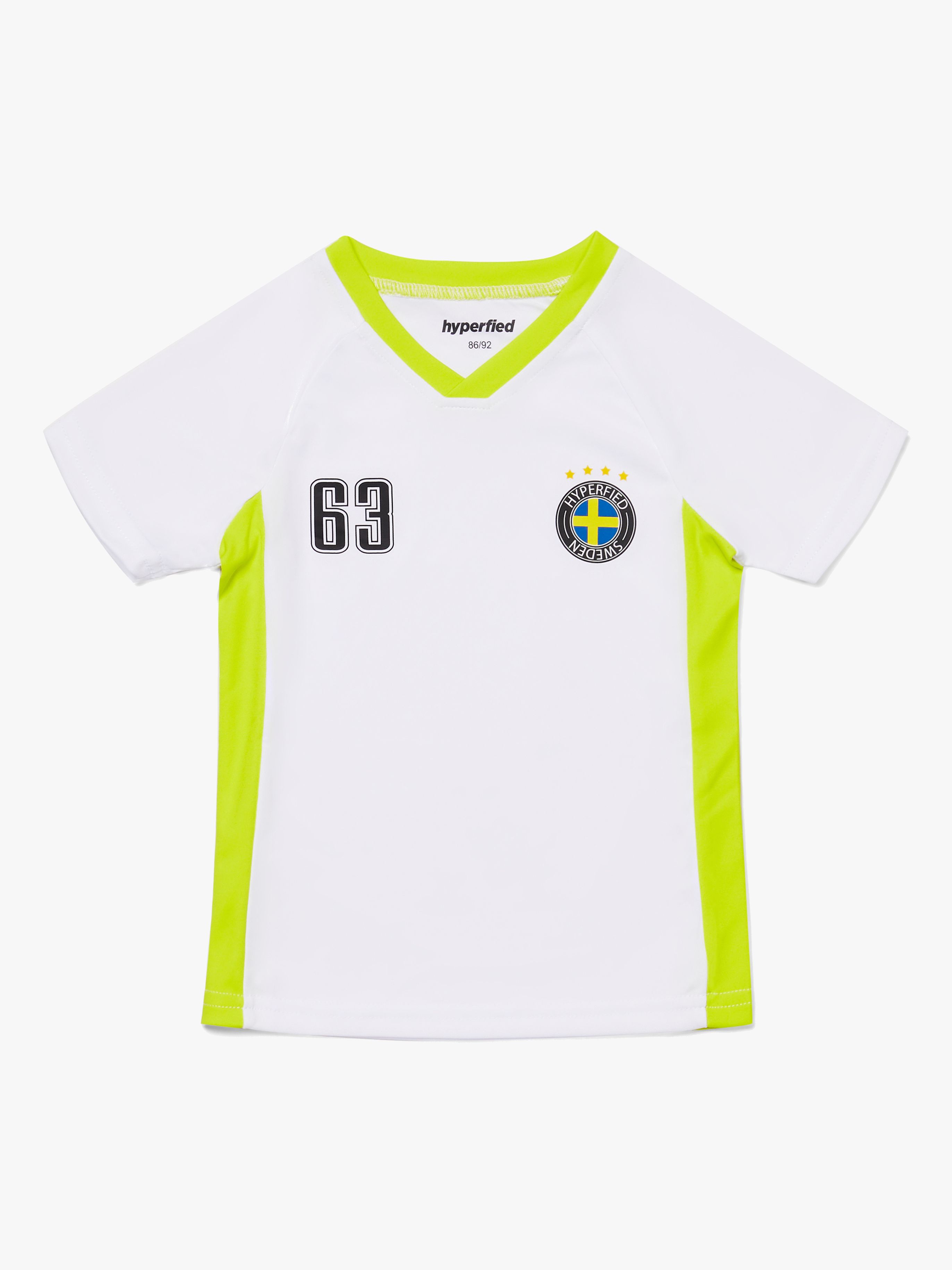 V-Neck Neo Logo T-Shirt, Bright White 134-140