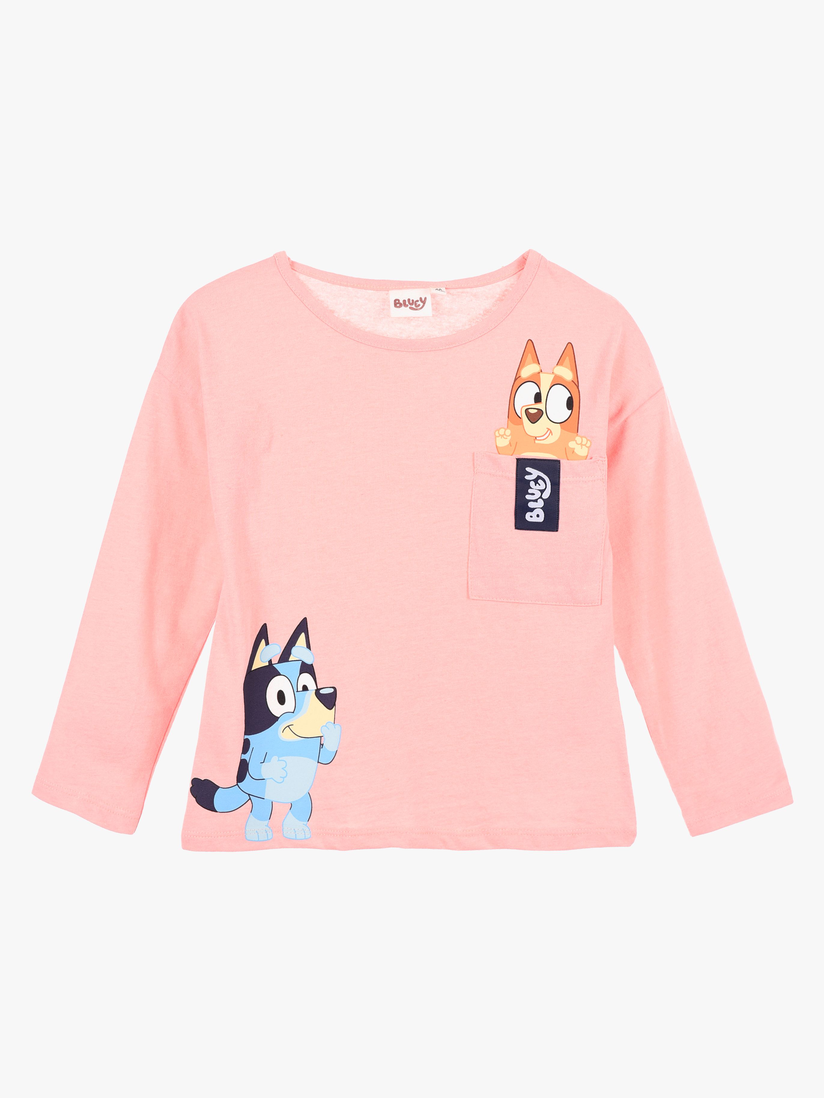 Bluey Langärmliges T-Shirt, Rosa, 116-122