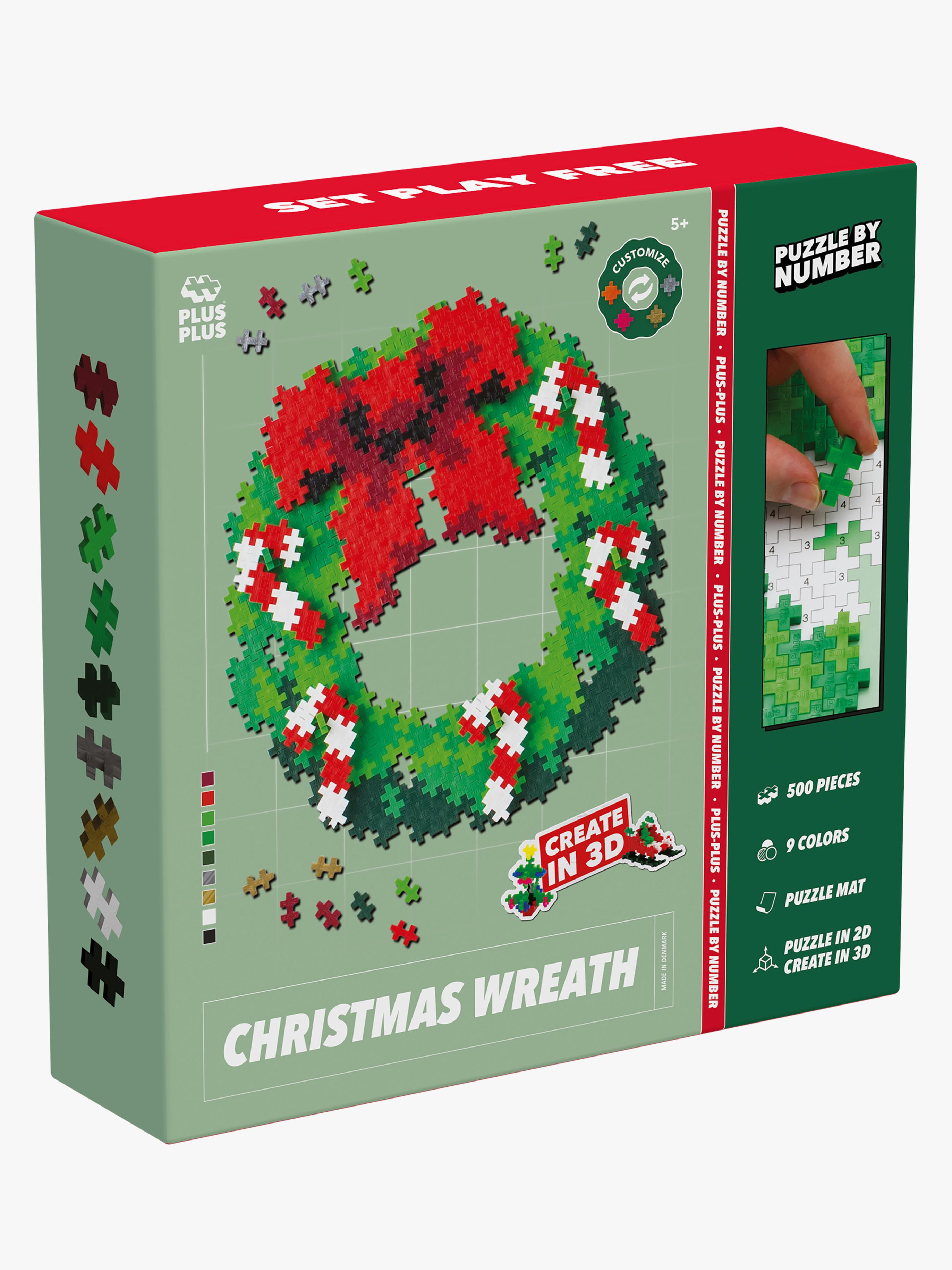 Plus Plus Puzzle By Number Weihnachtskranz 500 Teile