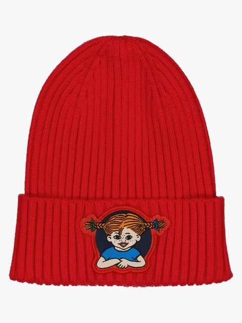 Geggamoja Gestrickte Mütze Pippi Langstrumpf, Rot