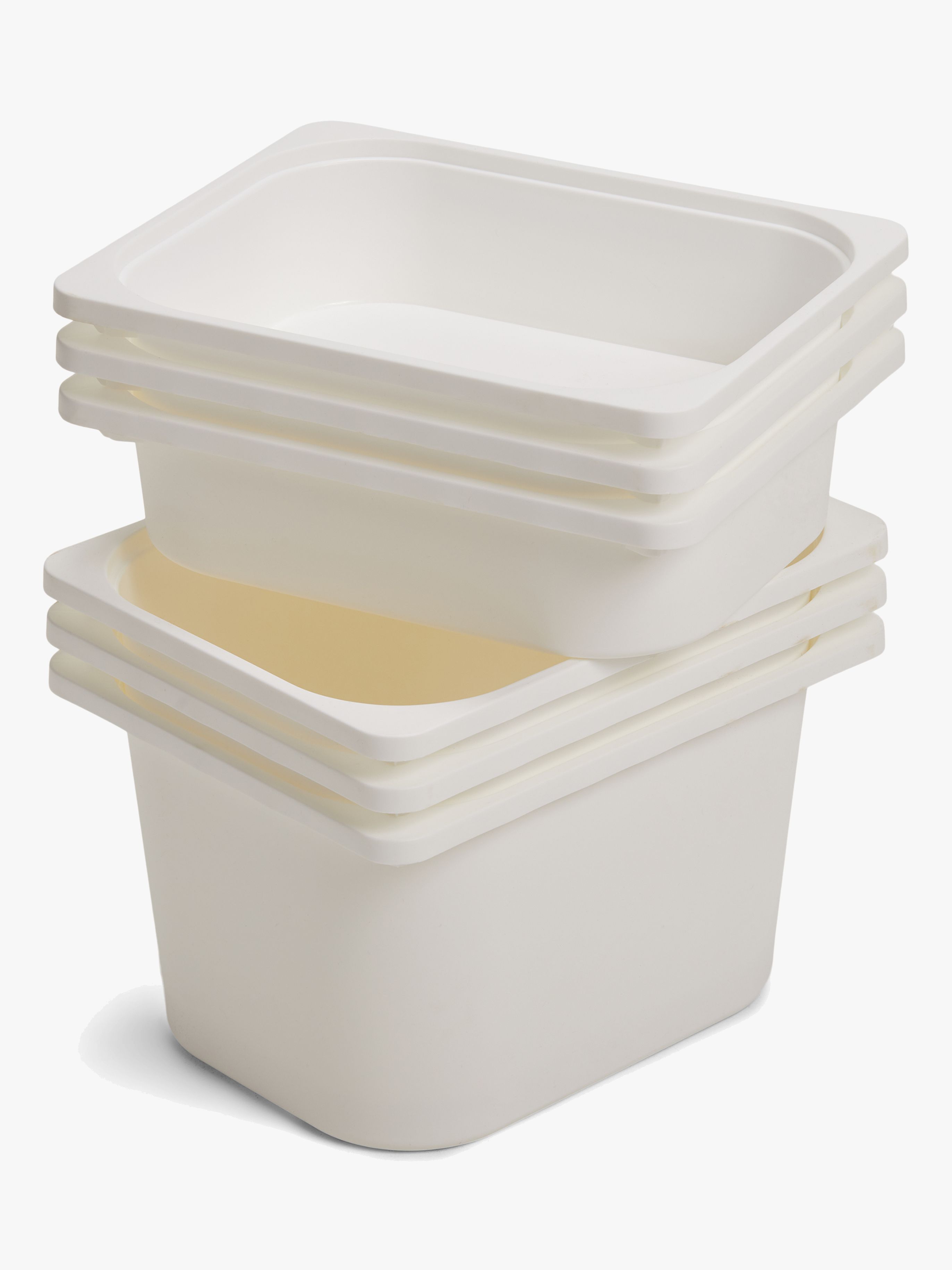 Kästen Zwei Größen 3er-Pack, Weiß