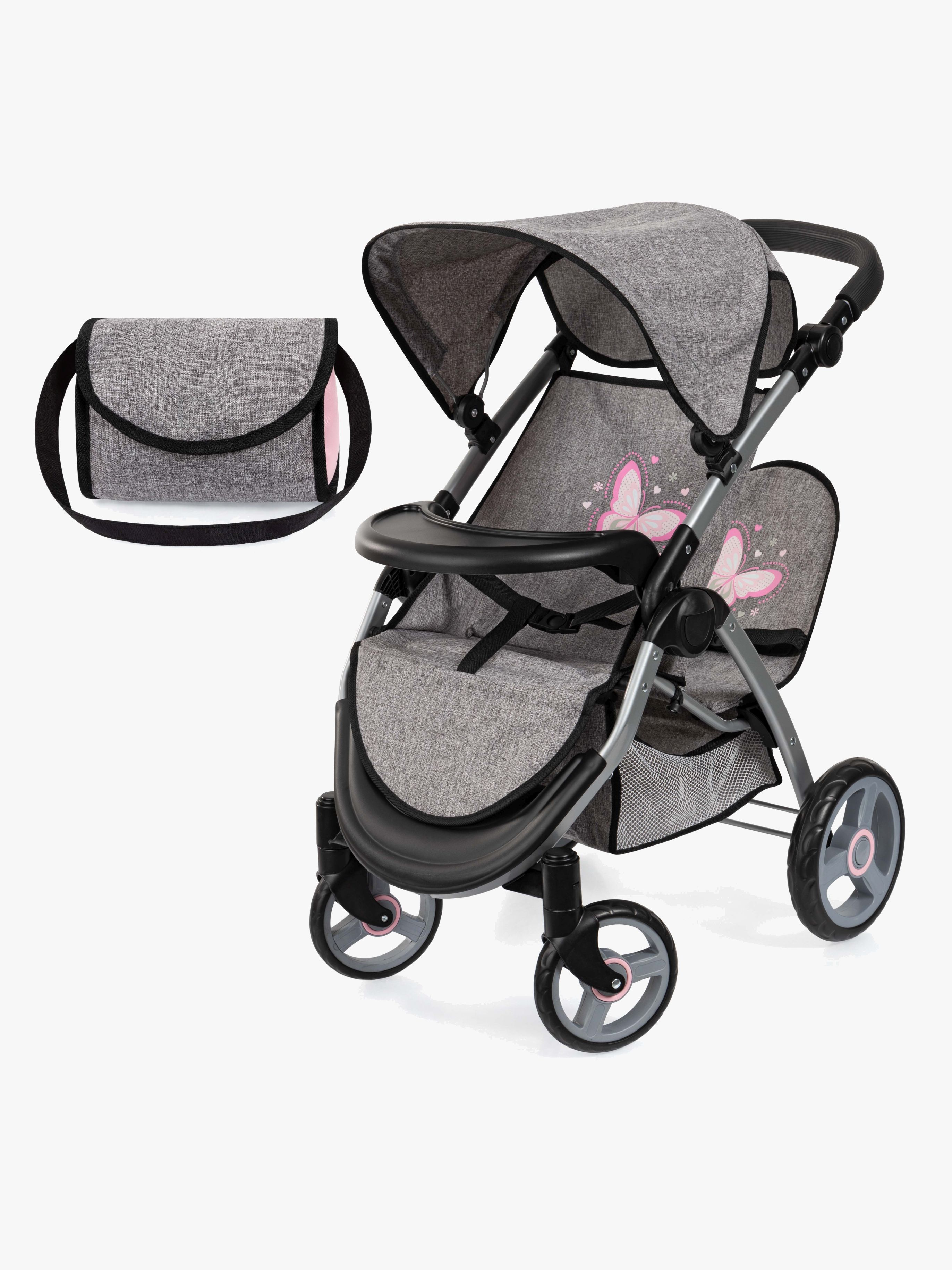 Bayer Design Twin Star Zwillingspuppenwagen, Grau