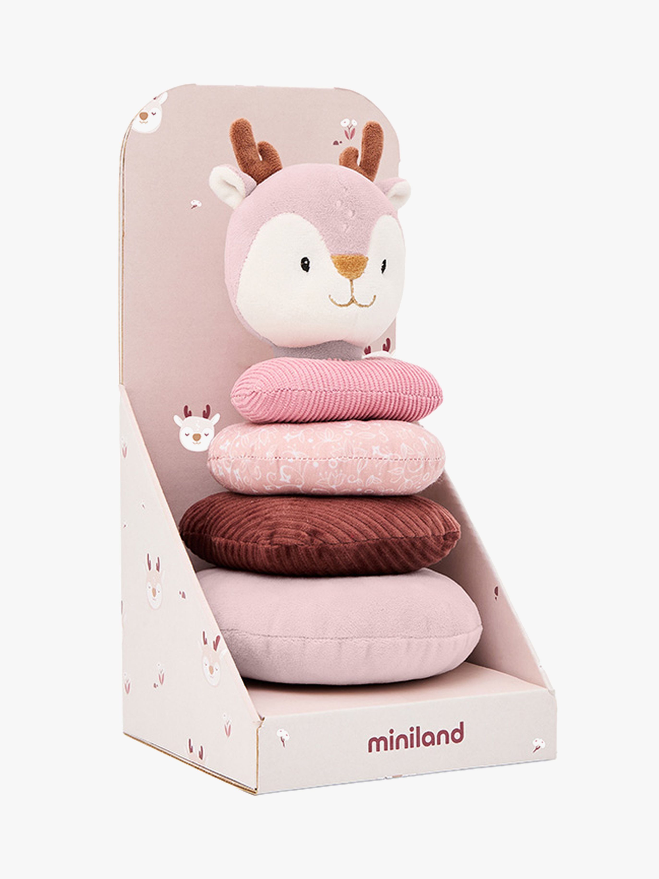 Miniland Baby Deer Weiches Stapelspielzeug, Babyspielzeug