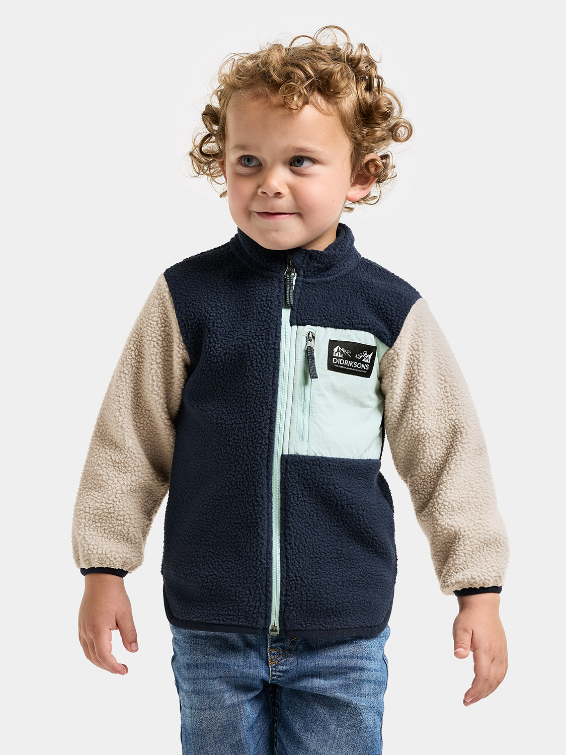 Didriksons Anten Fleecejacke, Ocean Mint, 110