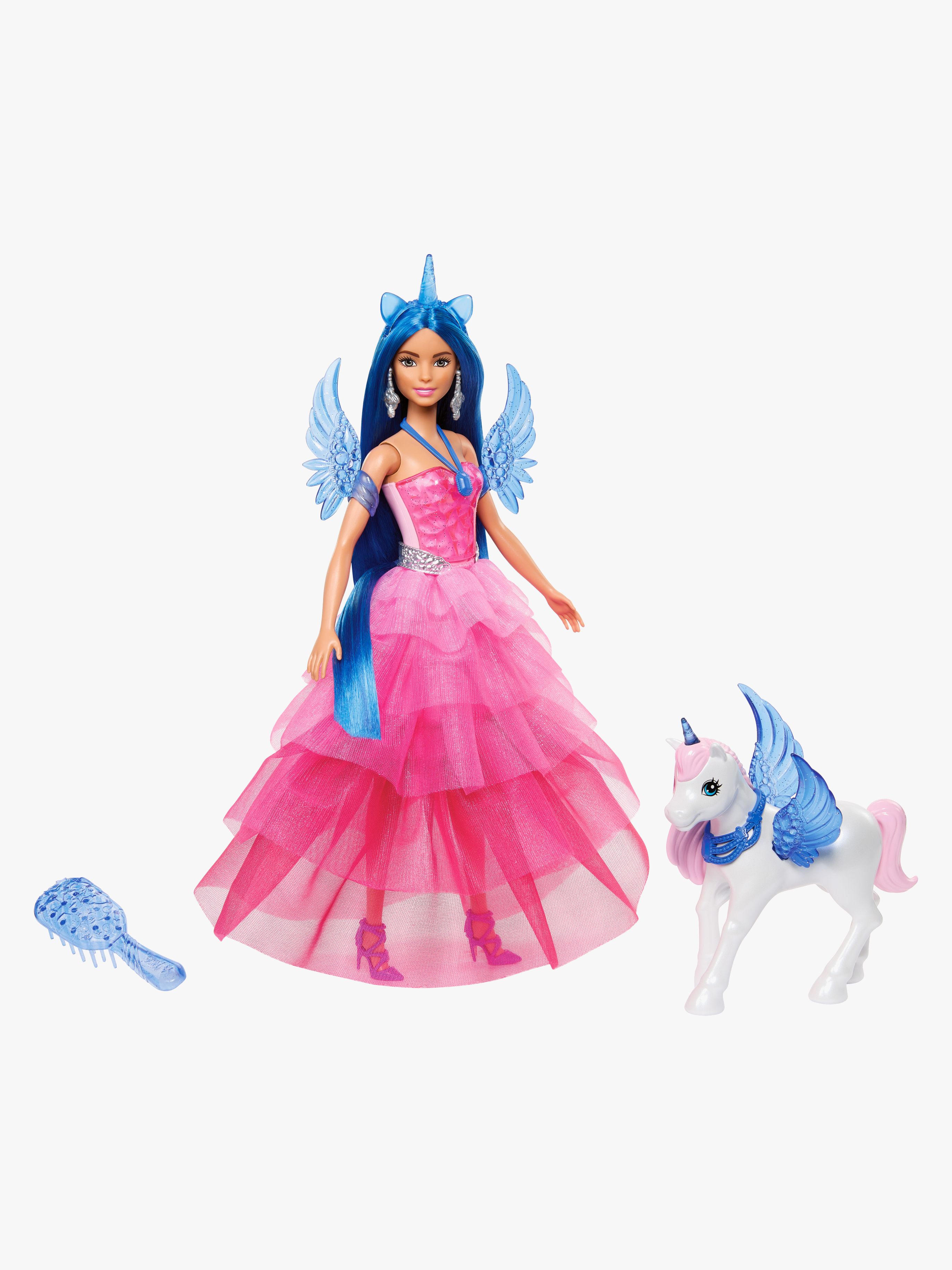 Barbie Sapphire Puppe mit blauem Haar &  Einhorn