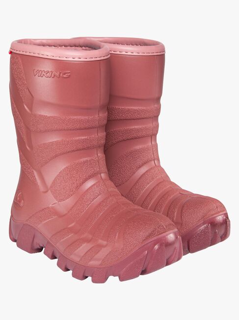 Viking Ultra Gefütterte Gummistiefel, Rosa/Hellrosa