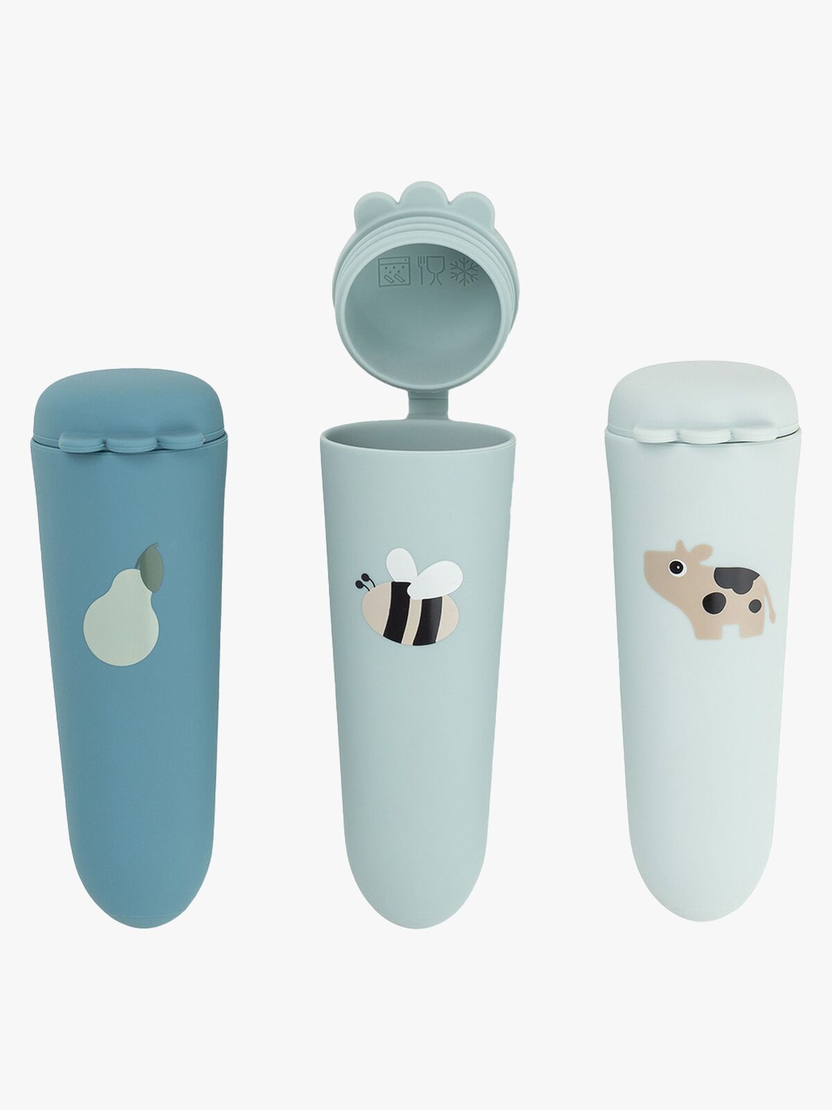 Done By Deer Dotti Eiscreme-Form Silikon 3er-Pack, Blue