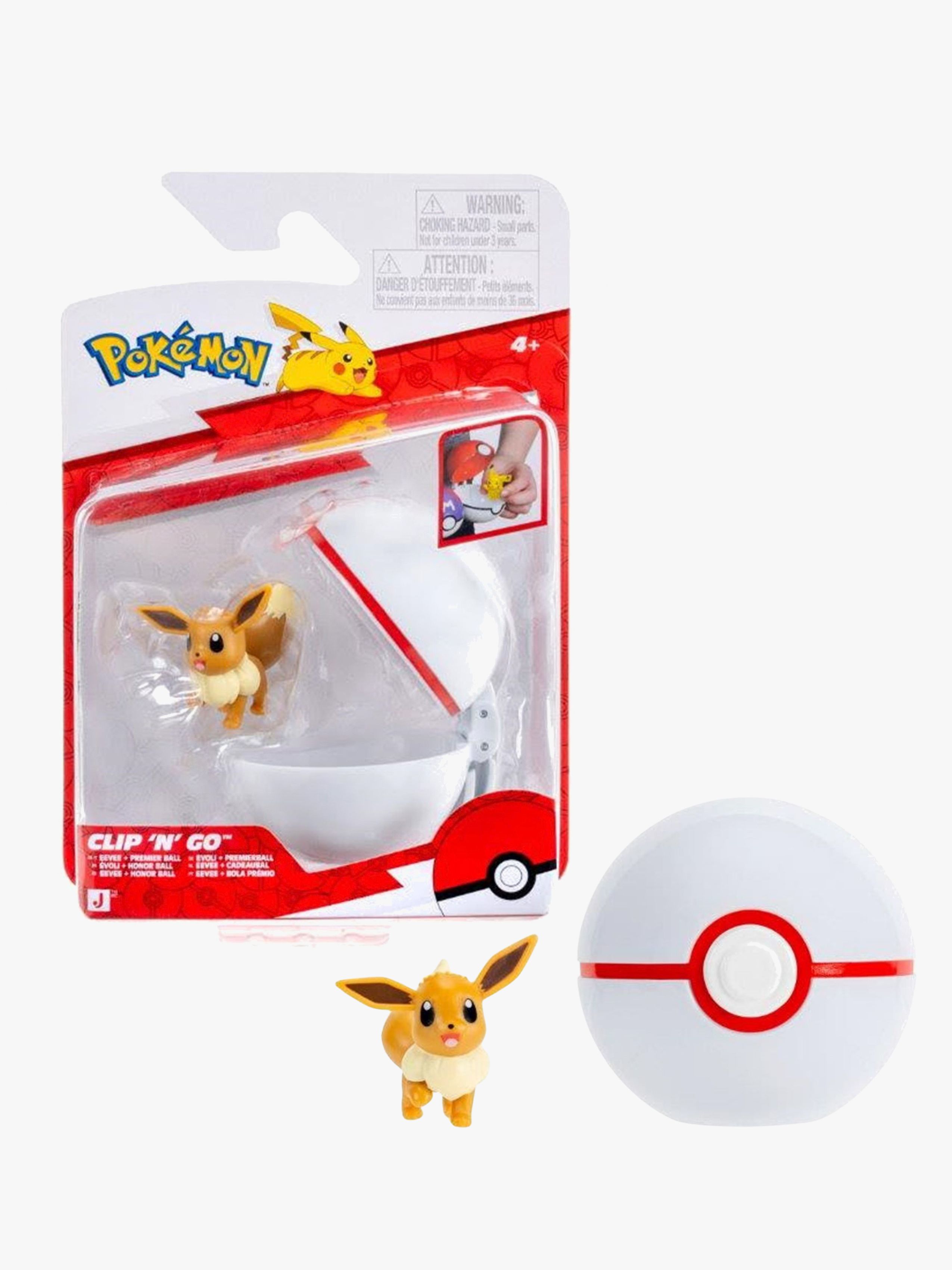 Pokémon Clip `N´ Go Spielset Evoli Premier Ball