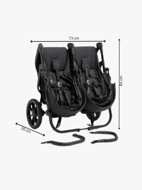 Beemoo BFF60 2 Geschwisterwagen, Night Black