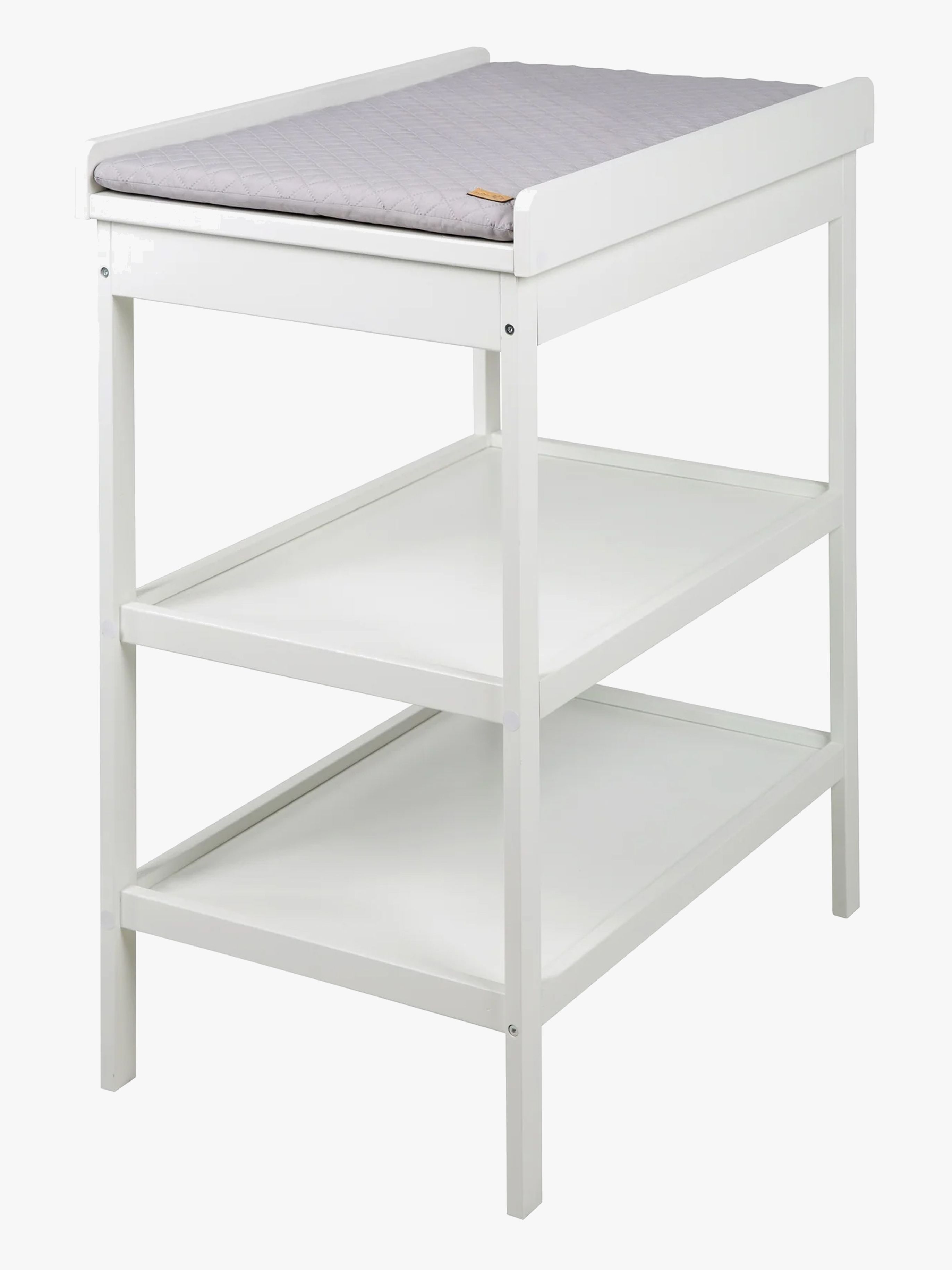 Wooden Wickeltisch, White