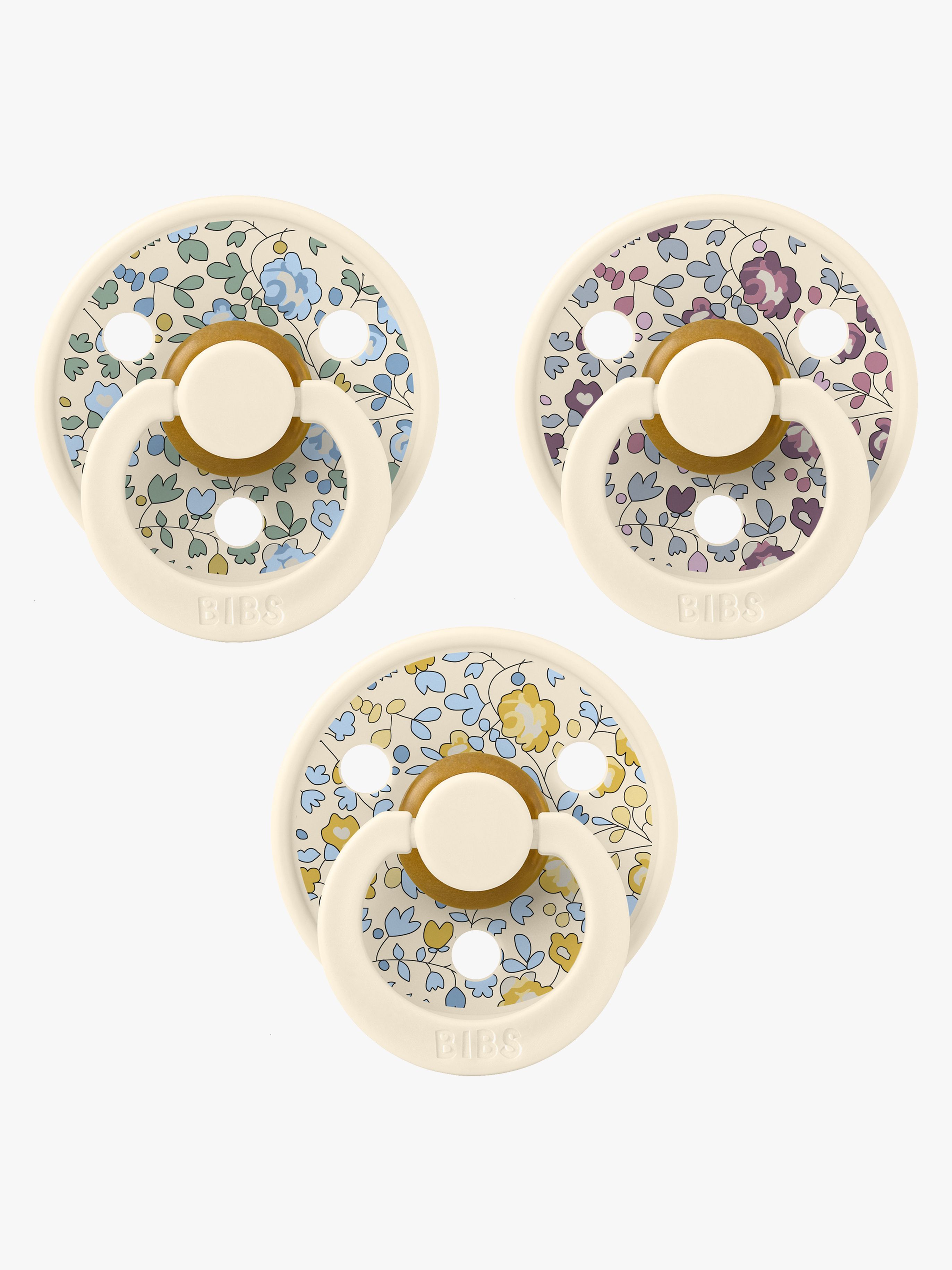 BIBS Try-it Colour Schnuller 3er-Pack Größe 1, Liberty/Eloise