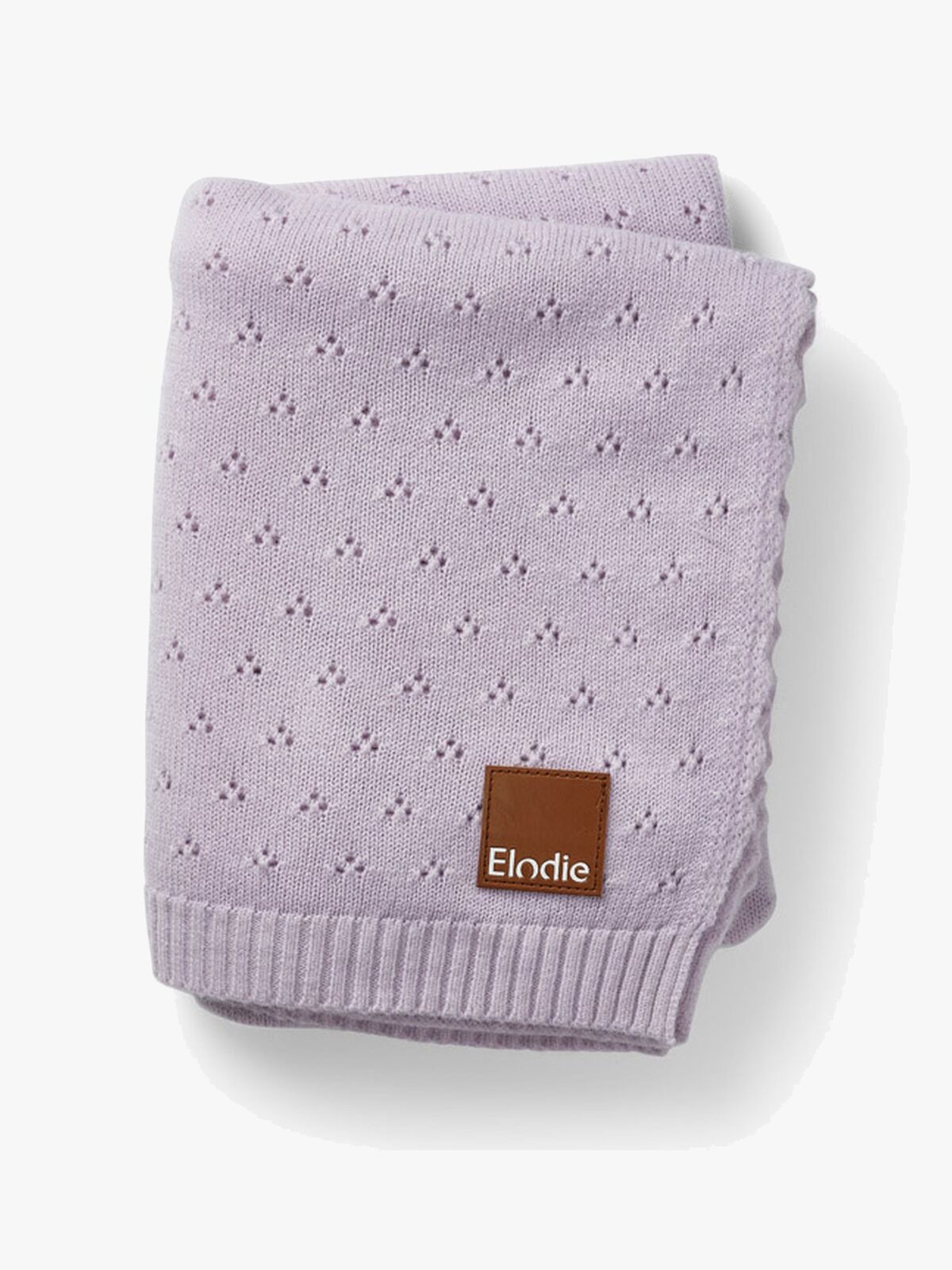 Elodie Lochmuster-Strick Decke 100x75 cm, Lavender Love