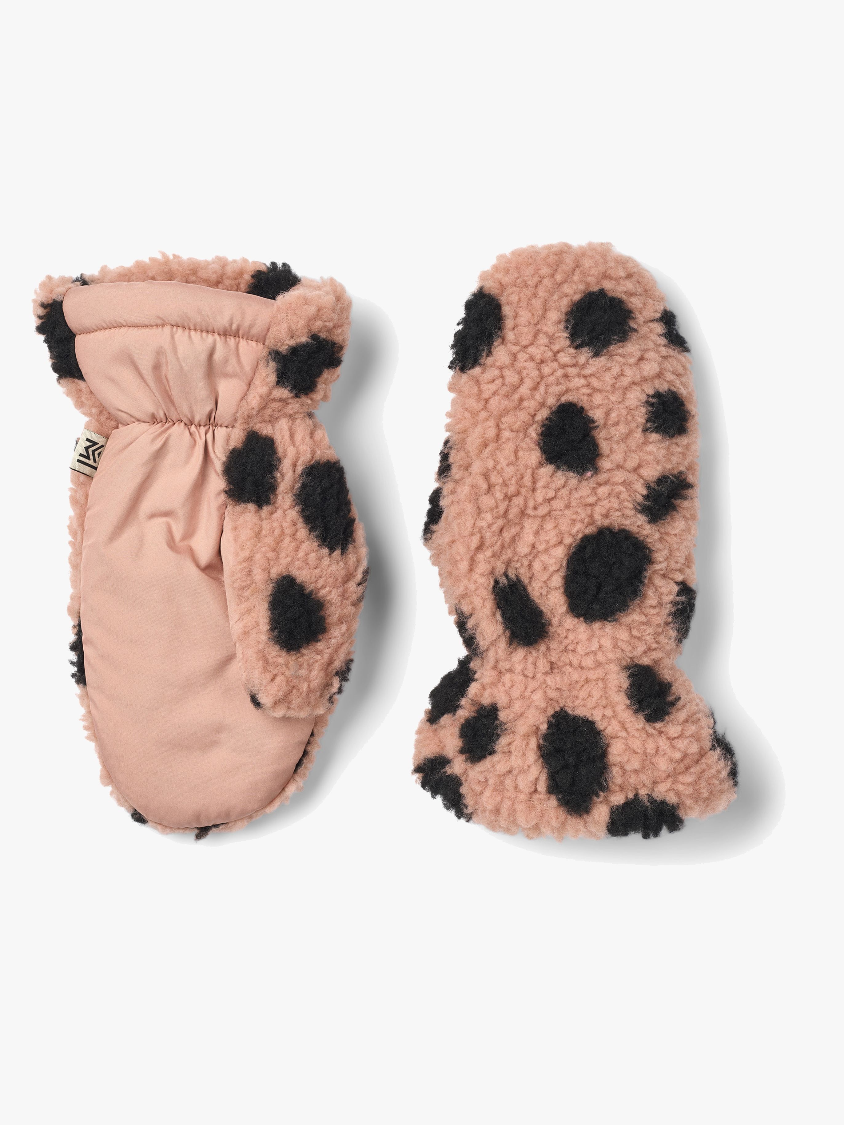 LIEWOOD Grethe Teddyfleece-Handschuhe, Mega Leo Spot / Pale Tuscany, 1-2 Jahre