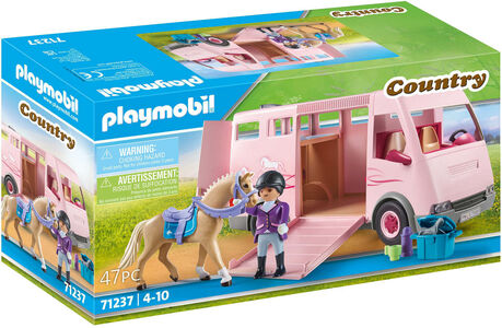 Playmobil 71237 Country Spielset Pferdetransporter mit Reiterin