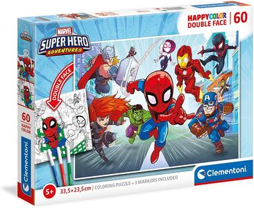 Marvel Super Hero Puzzle zum Ausmalen, 60 Teile
